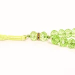 تسبیح کریستال 33 عددی سایز 10 رنگ سبز کد 0375