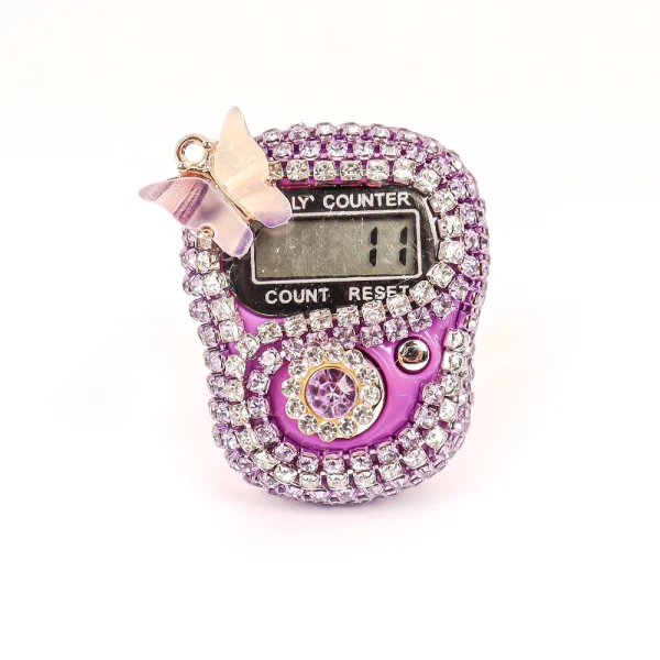 صلوات شمار انگشتی نگینی رنگ بنفش کد 0407