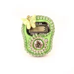 صلوات شمار انگشتی نگینی رنگ سبز روشن کد 0403