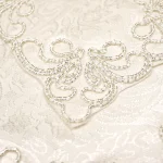 جانماز شکوه دوتیکه نگین دار سایزکوچک رنگ نسکافه ای 24*24 کد 0356