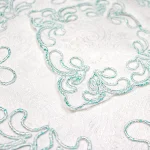 جانماز شکوه دوتیکه نگین دار سایزکوچک رنگ سبز 24*24 کد 0360