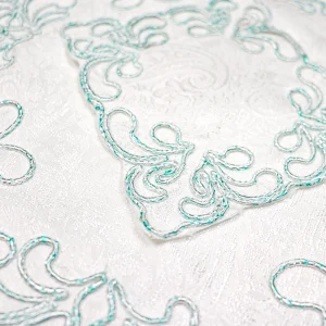 جانماز شکوه دوتیکه نگین دار سایزکوچک رنگ سبز 24*24 کد 0360