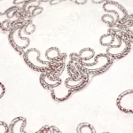 جانماز شکوه دوتیکه نگین دار سایزکوچک رنگ زرشکی 24*24 کد 0361