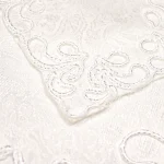 جانماز شکوه دوتیکه نگین دار سایز کوچک رنگ سفید 24*24 کد 0355