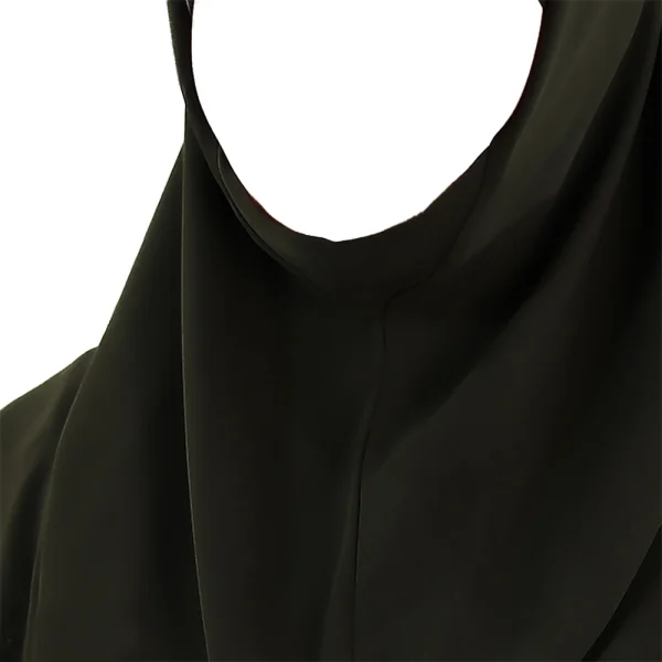 مقنعه کویتی کشدار 110 کرپ کره ای سبز سایز 28 کد 4211