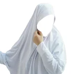 مقنعه آستین دار ریون رنگ شیری کد 3122