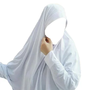 مقنعه آستین دار ریون رنگ شیری کد 3122