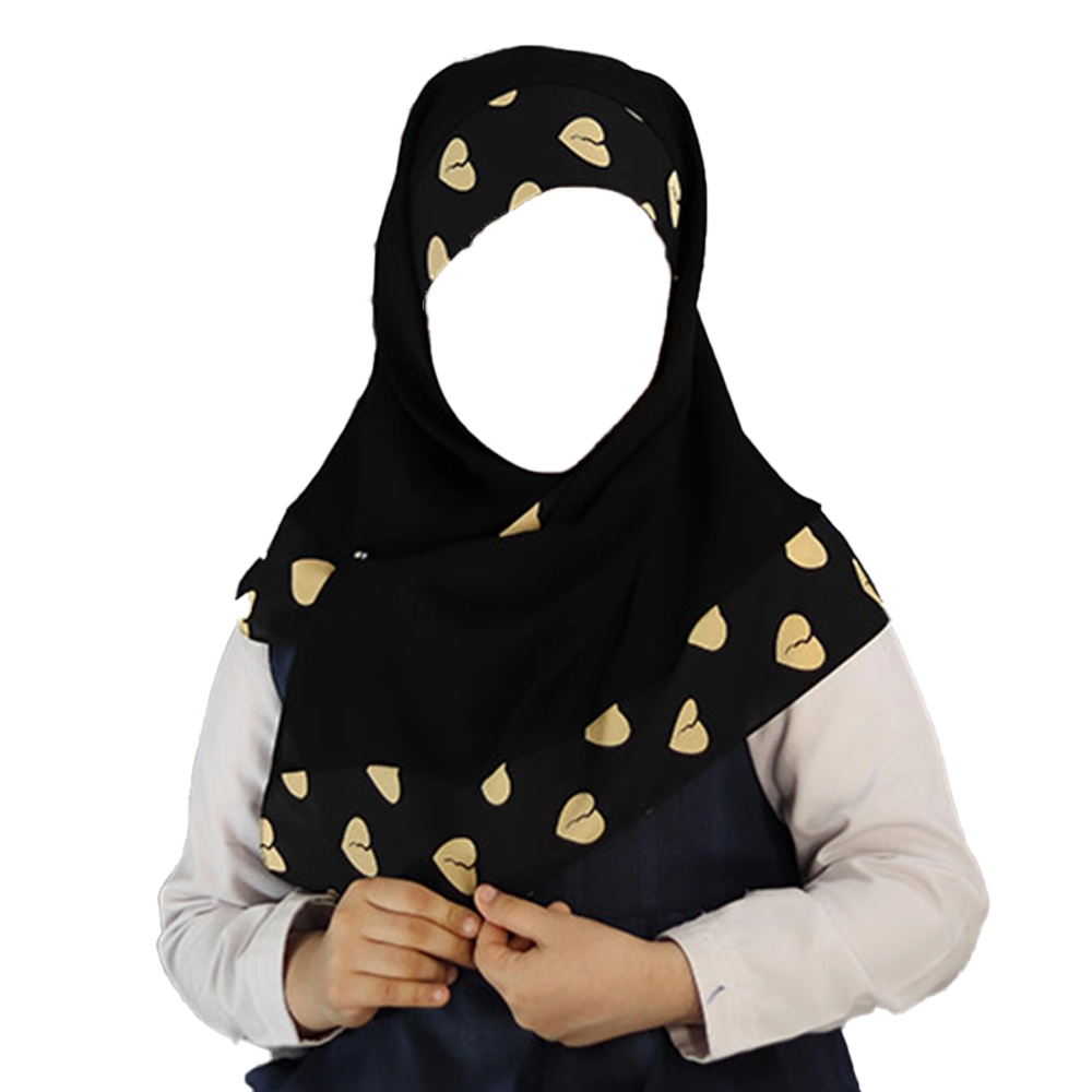 مقنعه نرگس مشکی طرح 3 کد 4019 مقنعه نرگس مشکی طرح 3 کد 4019