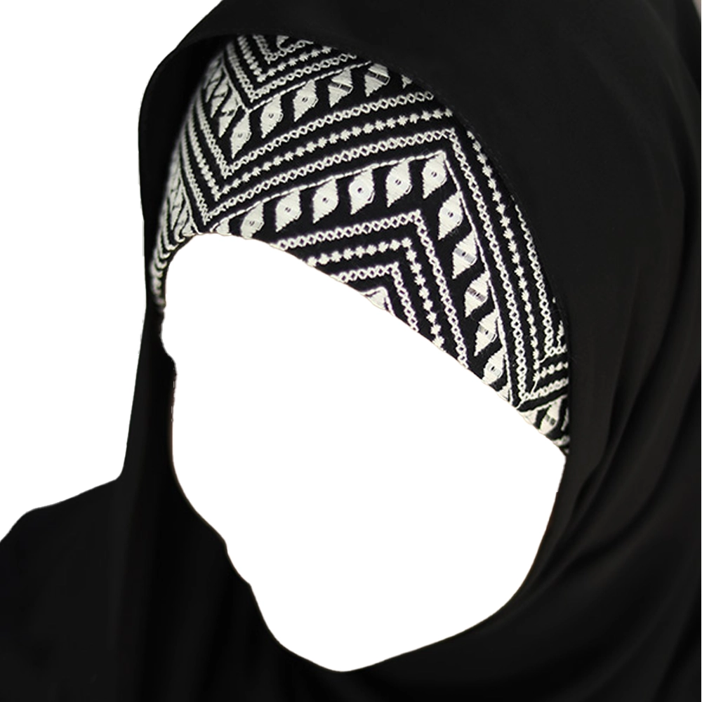 هدشال گرد سوزن دوزی ژورژت مشکی سوزن دوزی مشکی کد 4024 هدشال گرد سوزن دوزی ژورژت مشکی سوزن دوزی مشکی کد 4024