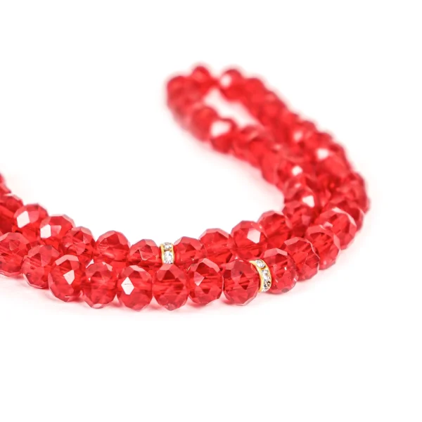 تسبیح 101 عددی سایز 8 رنگ قرمز کد 0390