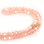 تسبیح کریستال 101 عددی سایز 6 رنگ صورتی تیره کد 0384