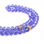 تسبیح کریستال 101 عددی سایز 6 رنگ آبی کد 0382