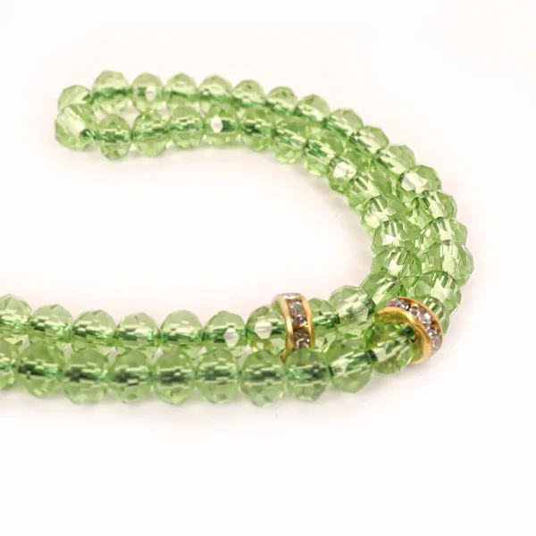 تسبیح کریستال 101 عددی سایز 6 رنگ سبز کد 0380