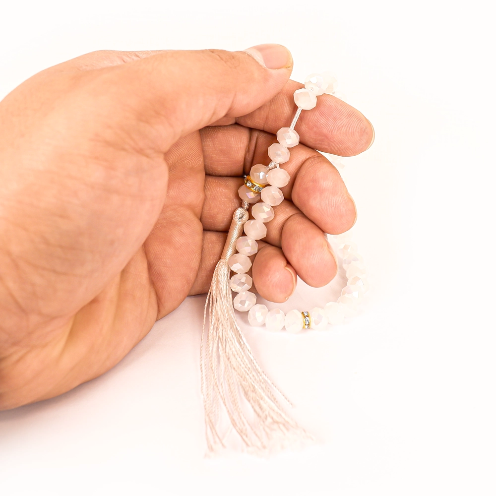 تسبیح کریستال 33 عددی سایز 10 رنگ سفید کد 0377 تسبیح کریستال 33 عددی سایز 10 رنگ سفید کد 0377