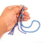 تسبیح 101 عددی دانه گرد پلاستیکی رنگ آبی کد 0394