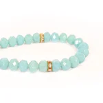 تسبیح کریستال 33 عددی سایز 8 رنگ فیروزه ای کد 0372