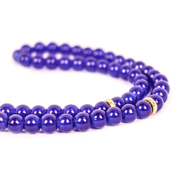 تسبیح 101 عددی دانه طرح سنگی رنگ بنفش کد 0401