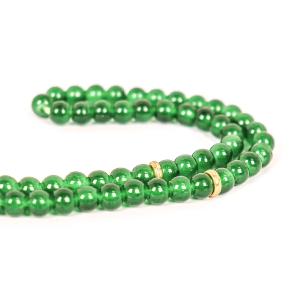 تسبیح 101 عددی دانه طرح سنگی رنگ سبز کد 0399