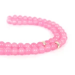 تسبیح 101 عددی دانه طرح سنگی رنگ صورتی کد 0397