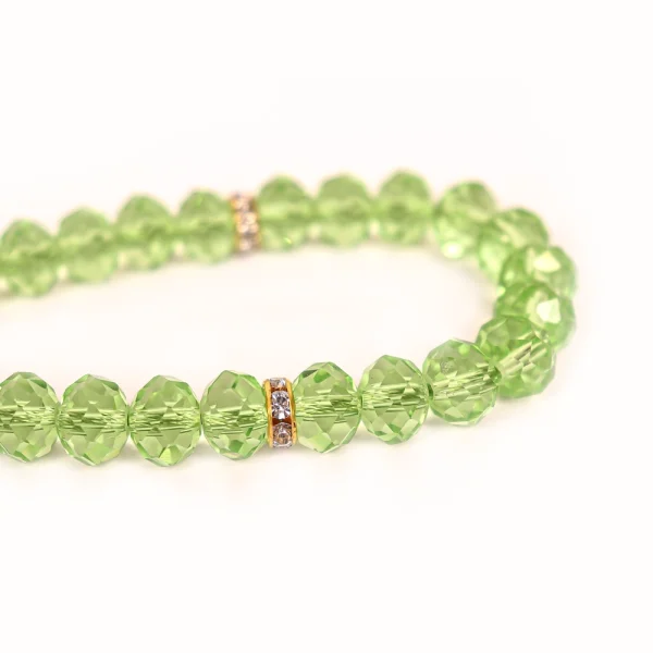 تسبیح کریستال 33 عددی سایز 10 رنگ سبز کد 0375