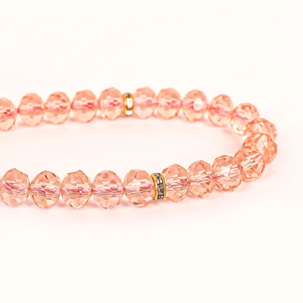 تسبیح کریستال 33 عددی سایز 8 رنگ صورتی کد 0369