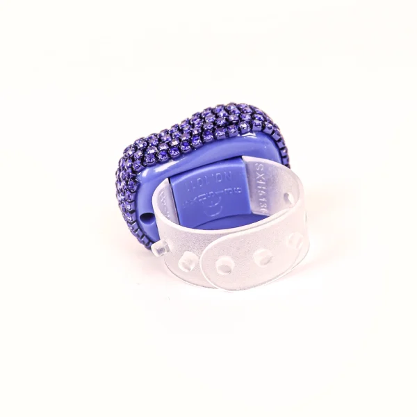 صلوات شمار انگشتی نگینی رنگ سورمه ای کد 0410