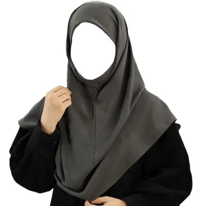 مقنعه کویتی کشدار 110 کرپ کره ای نوک مدادی سایز 29 کد 4211