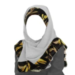 مقنعه نرگس رنگ سفید کد 4010