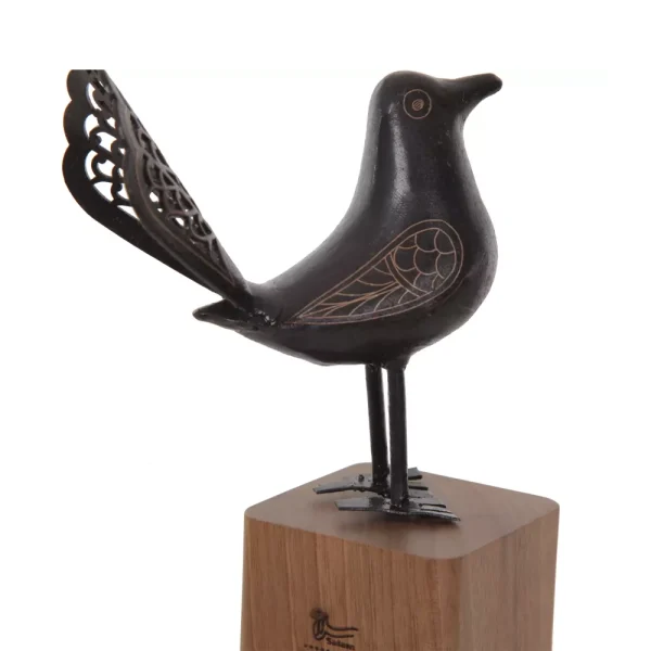 تندیس حدید مرغ علم دم مشبک کد 0535