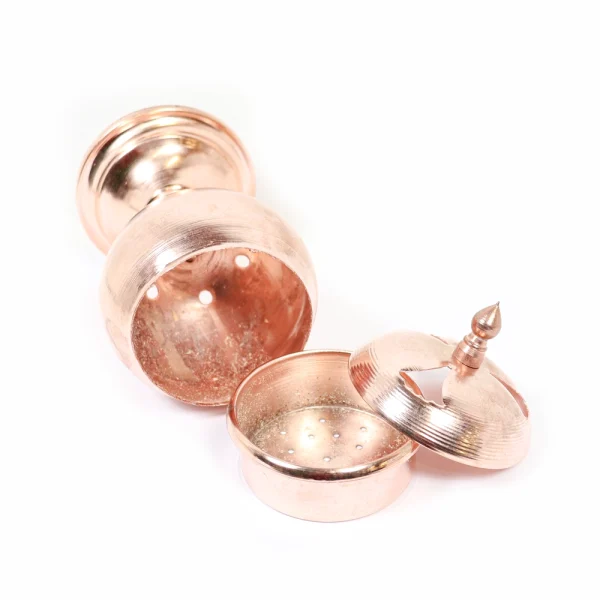 اسپند دودکن توپی زغالی رنگ مسی کد 0438