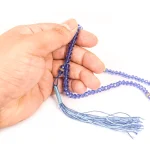 تسبیح کریستال 101 عددی سایز 6 رنگ آبی کد 0382