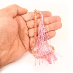 تسبیح کریستال 101 عددی سایز 6 رنگ صورتی روشن کد 0381