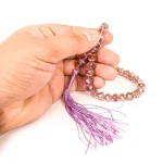 تسبیح کریستال 33 عددی سایز 10 رنگ یاسی کد 0376