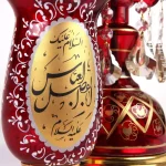 شمعدان برقی السلام علیک یا اباالفضل العباس یا علی ارتفاع 50 سانتیمتر رنگ قرمز کد 1227