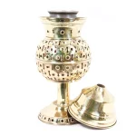 اسپند دودکن حضرتی جنس برنج رنگ طلایی ارتفاع 44 سانتی متر کد 0413