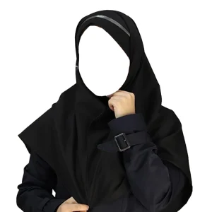 مقنعه تل دار 100 بروجرد مشکی تل نوک مدادی کد 2932