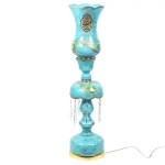 شمعدان برقی یا صاحب الزمان یا رقیه خاتون ارتفاع 64 سانتیمتر رنگ آبی کد 0463