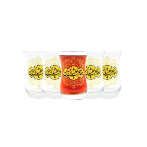 استکان کمر باریک به فدای لب عطشان حسین 6 عددی کد 1880