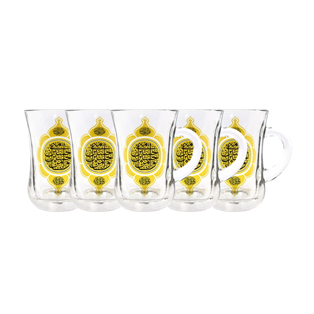 استکان کمرباریک دسته دارحسین منی وانامن حسین طلایی 6 عددی کد 1885 استکان کمرباریک دسته دارحسین منی وانامن حسین طلایی 6 عددی کد 1885