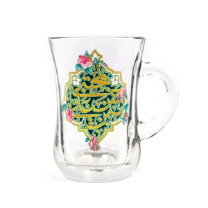 استکان کمر باریک دسته دار حسن بن علی المجتبی کد 0568