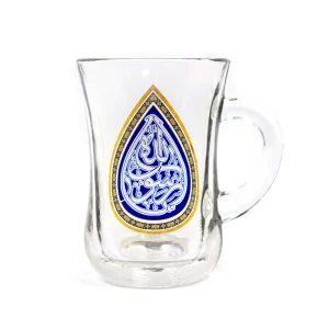 استکان کمر باریک دسته دار یا رسول الله کد 0529