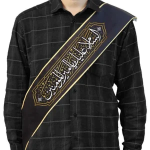 حمایل مخمل السلام علیک یا امیرالمومنین 14*185 کد 0257