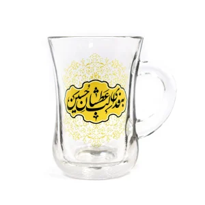 استکان کمر باریک دسته دار به فدای لب عطشان حسین کد 1867
