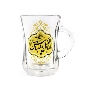 استکان کمر باریک دسته دار یا اباالفضل العباس کد 0286