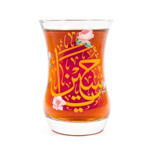 استکان کمر باریک یا حسین طرح گل کد 1862