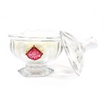 قندان پایه دار فاطمه الزهرا زمینه قرمز کد 1409