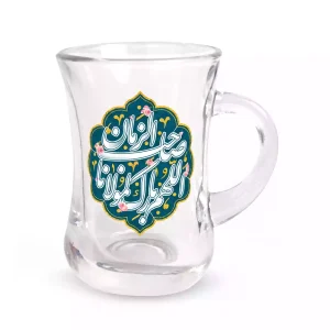 استکان کمر باریک دسته دار اللهم بارک لمولانا صاحب الزمان 6 عددی کد 0871