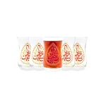 استکان کمر باریک یا حسین طرح اشک 6 عددی کد 1878