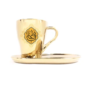 ست فنجان با سینی طلایی یا فاطمه کد 1497