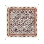 رومیزی مخمل طرح قلمکار 100*100 کد 0575